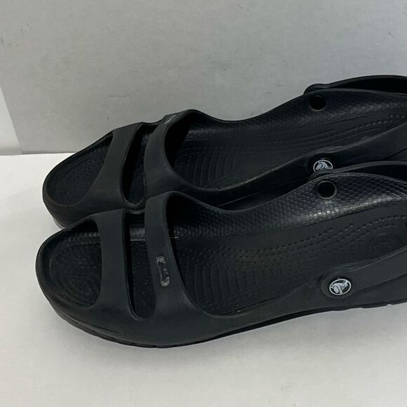 Crocs Cleo II‎ Double Strap Adjustable Sandals Black Womens Size 4 Slides main image 4